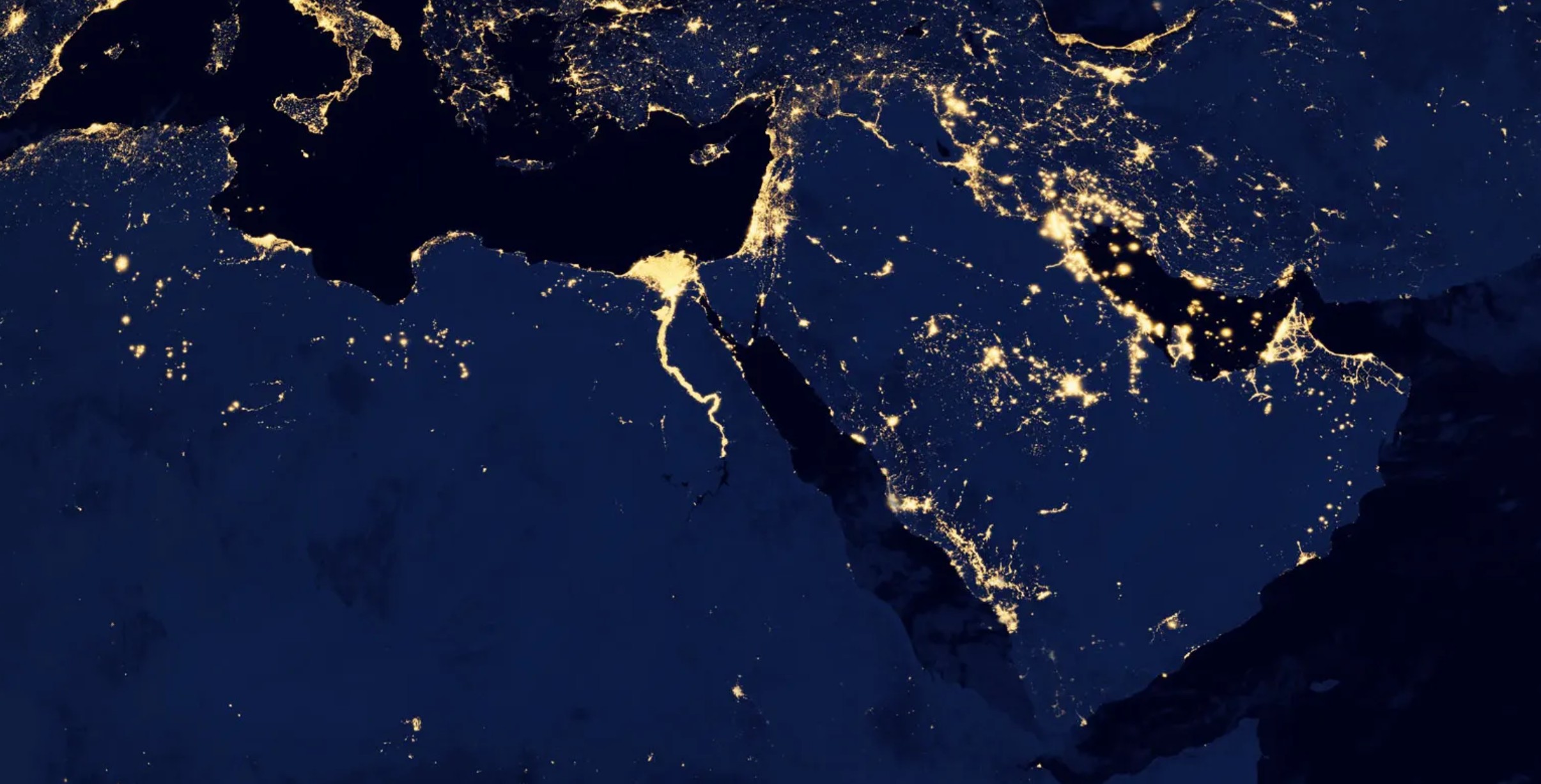 MENA Region Night Map